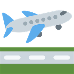 Avião decolando Emoji Twitter