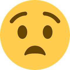 😧 Faccina triste Emoji su Twitter