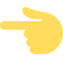 👈 Dorso da mão com dedo indicador a apontar para a esquerda Emoji nos Twitter