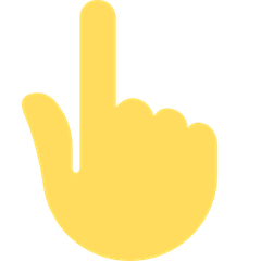 👆 Dorso de una mano con el dedo índice señalando hacia arriba Emoji en Twitter