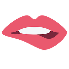 Auf Lippe beißen Emoji Twitter