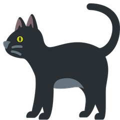 schwarze Katze Emoji Twitter