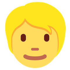 Person mit blondem Haar Emoji Twitter