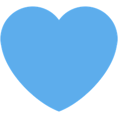 Cuore azzurro Emoji Twitter