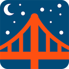 🌉 Brücke bei Nacht Emoji auf Twitter