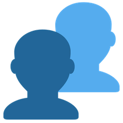 Silhouette von zwei Personen Emoji Twitter