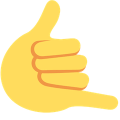 Señal de “llámame” con la mano Emoji Twitter