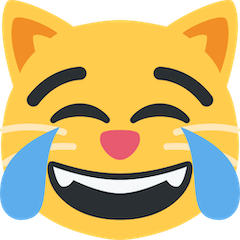 😹 Cara de gato con lágrimas de alegría Emoji en Twitter