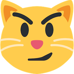 😼 Tête de chat avec sourire en coin Émoji sur Twitter