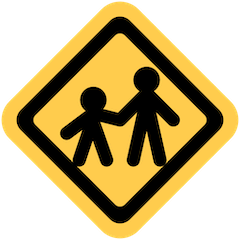 🚸 Знак «дети переходят дорогу» Эмодзи в Twitter