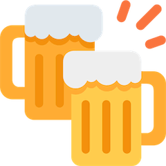 Anstoßende Bierkrüge Emoji Twitter