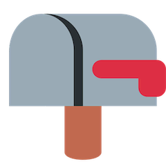 Cassetta della posta chiusa con la bandiera abbassata Emoji Twitter