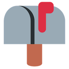 Caixa de correio fechada com correio Emoji Twitter