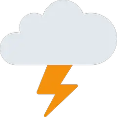 Nube con relámpago Emoji Twitter