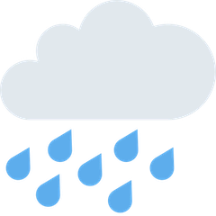 Nuvola con pioggia Emoji Twitter
