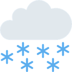 Nube con nieve Emoji Twitter