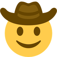 🤠 Cara de cowboy Emoji nos Twitter