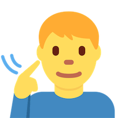 Hombre sordo Emoji Twitter