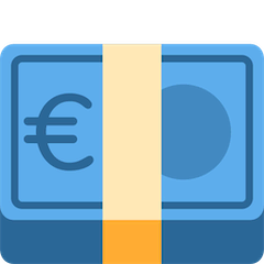 Банкноты евро Эмодзи в Twitter