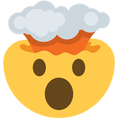 Faccina con testa che esplode Emoji Twitter