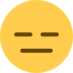 Faccina inespressiva Emoji Twitter