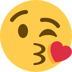Faccina che manda un bacio Emoji Twitter