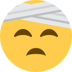 Faccina con la testa bendata Emoji Twitter