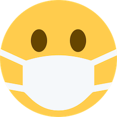 Cara com máscara médica Emoji Twitter