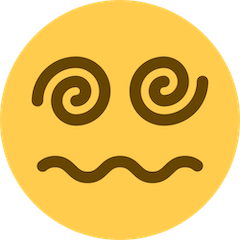 😵‍💫 Gesicht Mit Spiralförmigen Augen Emoji auf Twitter