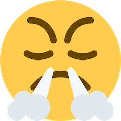 Face With Steam From Nose Emoji on Twitter