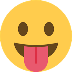Faccina con la lingua fuori Emoji Twitter