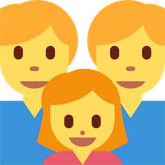 Familie mit zwei Vätern und Tochter Emoji Twitter