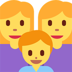 👩‍👩‍👦 Famiglia con due madri e un figlio Emoji su Twitter