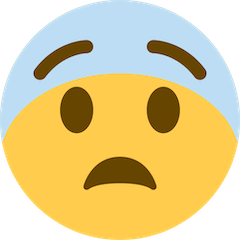 Faccina impaurita Emoji Twitter