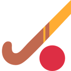 Mazza e palla da hockey su prato Emoji Twitter