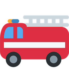 Camion de pompiers Émoji Twitter