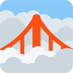 Brücke im Nebel Emoji Twitter