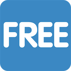 Simbolo con parola “free” Emoji Twitter