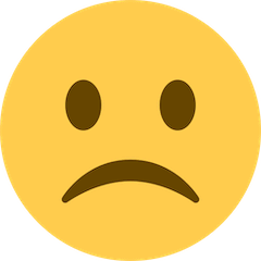 Gesicht mit gerunzelter Stirn Emoji Twitter