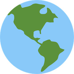 🌎 Globo terrestre con il continente americano Emoji su Twitter