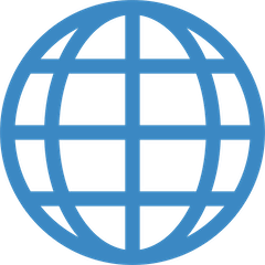 Globus mit Meridianen Emoji Twitter