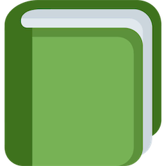 Livro escolar verde Emoji Twitter