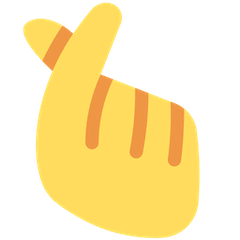 Hand mit gekreuztem Zeigefinger und Daumen Emoji Twitter