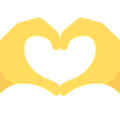 Manos formando un corazón Emoji Twitter
