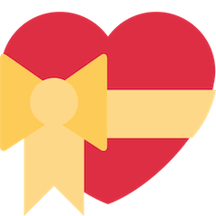 Corazón con lazo Emoji Twitter