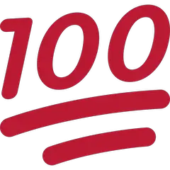 💯 Símbolo de cien puntos Emoji en Twitter