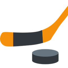 Eishockeyschläger und Puck Emoji Twitter