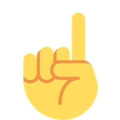☝️ Nach oben ausgestreckter Zeigefinger Emoji auf Twitter