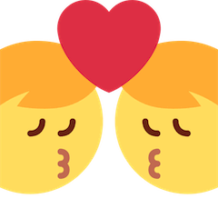 👨‍❤️‍💋‍👨 Dois homens a dar um beijo Emoji nos Twitter