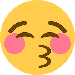 😚 Cara a dar um beijinho com os olhos fechados Emoji nos Twitter